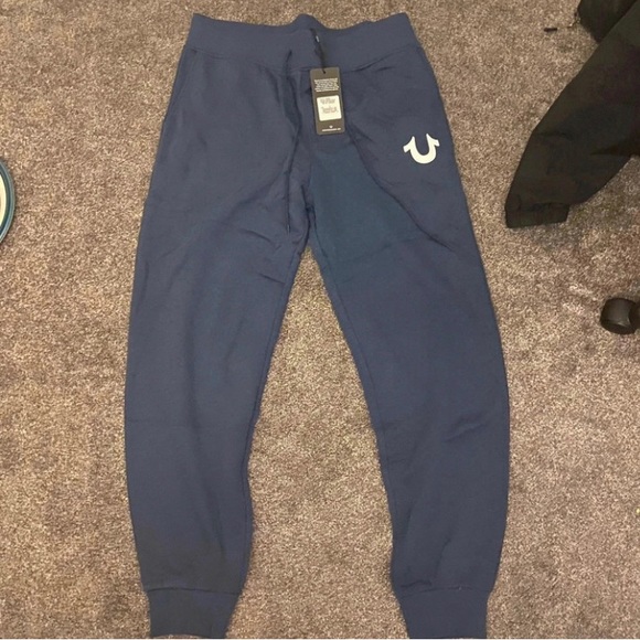 Men’s Navy Blue True Religion Tracksuit Joggers Large - Picture 2 of 3